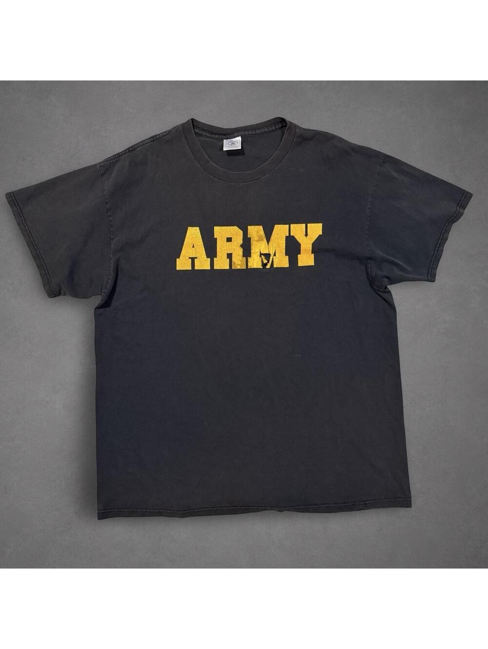 Vintage Delta US Army Airborne Paratrooper Graphic T-Shirt XL Black
